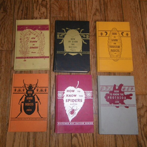 6 Vintage 1940's-50's Pictured-Key Nature Series Hardback Textbooks How to Know - Picture 1 of 7